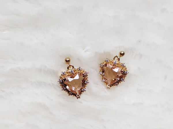 'Aurora' Heart Shaped Earrings (Princess Collection)