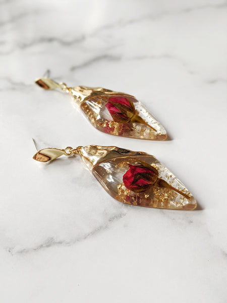 'Lena' Rosebud Earrings (Princess Collection)