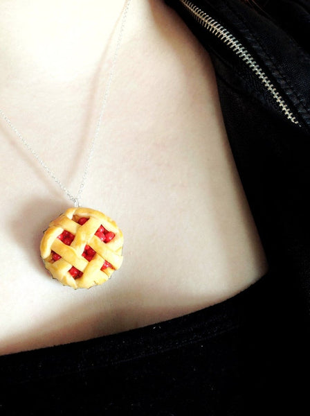Cherry Pie Pendant Necklace (Baked Goods Collection)