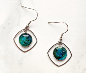 Northern Lights Geometric Earrings 3 (Galaxy Sparkle Collection)