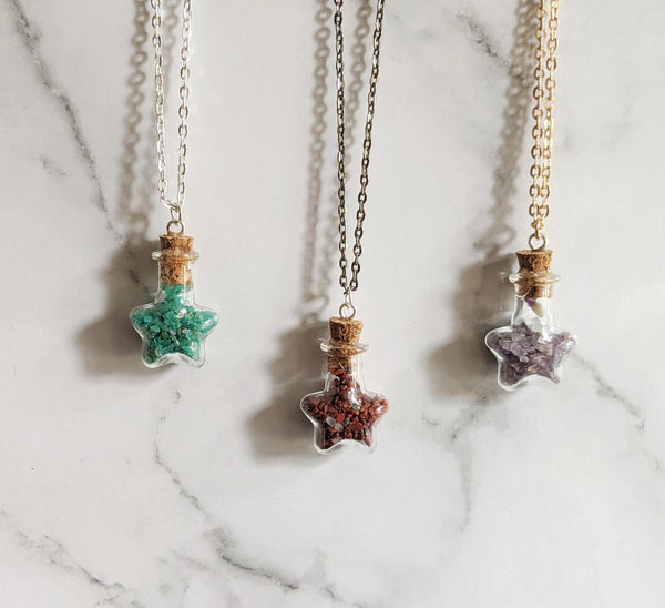 Miniature Crystal Bottle Necklaces (Simple Pleasures Collection)