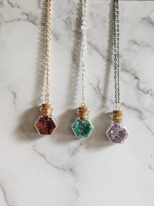 Miniature Crystal Bottle Necklaces (Simple Pleasures Collection)