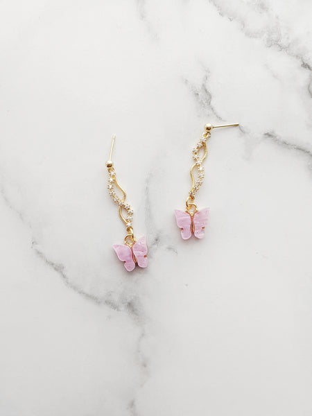 'Taylor' Butterfly Earrings (Princess Collection)