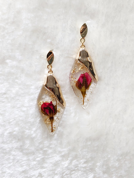 'Lena' Rosebud Earrings (Princess Collection)