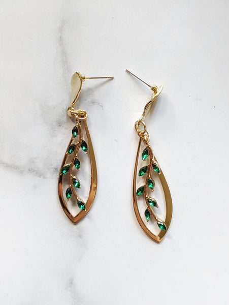 'Jade' Leaves Earrings (Princess Collection)