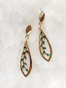 'Jade' Leaves Earrings (Princess Collection)