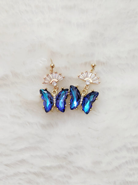 'Kim' Butterfly Fan Earrings (Princess Collection)