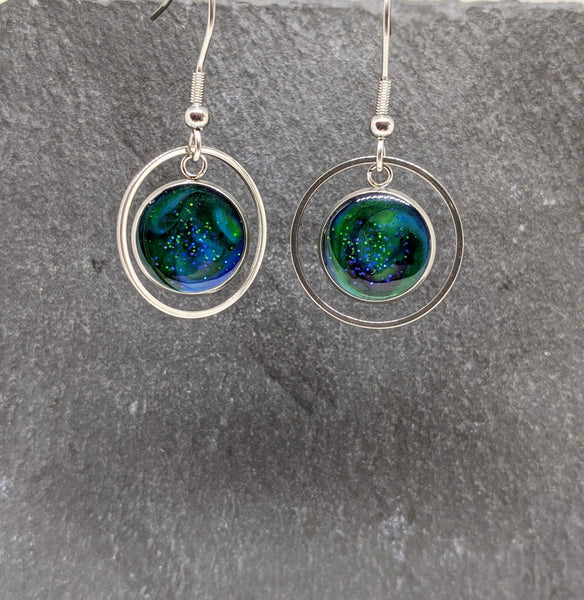 Northern Lights Geometric Earrings 4 (Galaxy Sparkle Collection)
