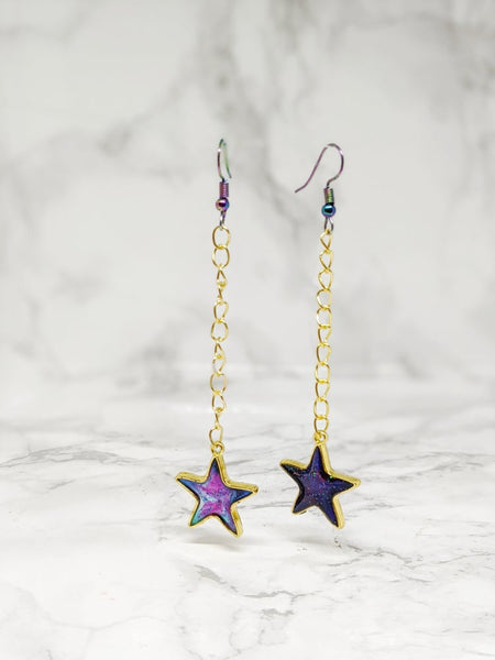 Galaxy Star Earrings (Halloween Collection)