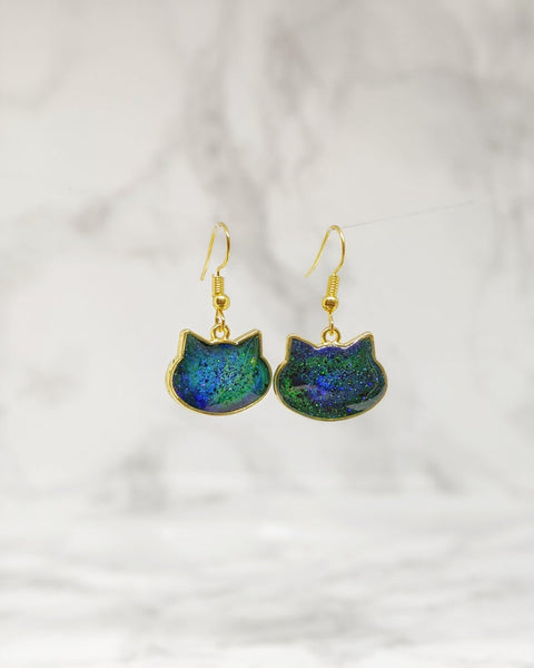 Northern Lights Cat Earrings (Halloween Collection)
