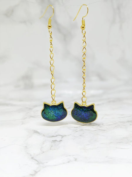 Northern Lights Cat Earrings (Halloween Collection)