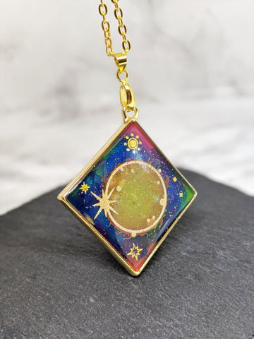 Diamond Planet Galaxy Necklace 4 (Milky Way Collection)