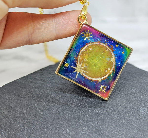 Diamond Planet Galaxy Necklace 4 (Milky Way Collection)