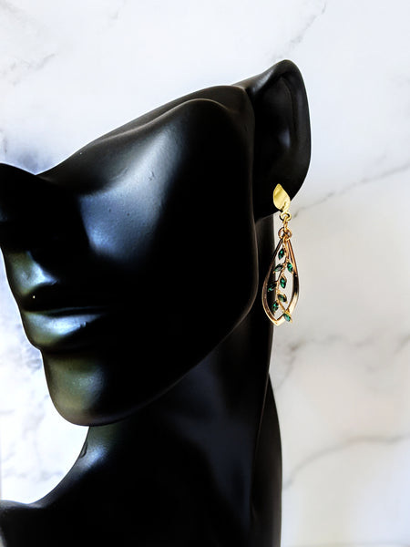 'Jade' Leaves Earrings (Princess Collection)