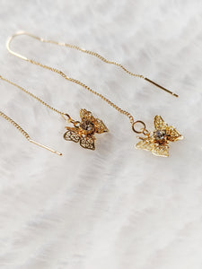 'Teddy' Filigree Butterfy Threader Earrings (Princess Collection)
