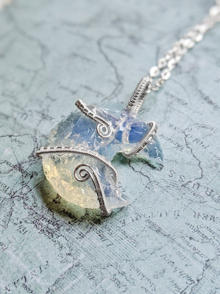 Tentacle Moon - Opalite/Silver (Crystal Pendants Collection)