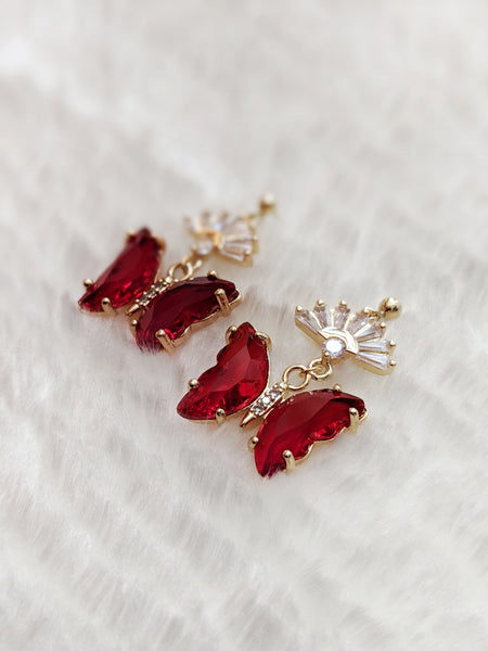 'Kim' Butterfly Fan Earrings (Princess Collection)