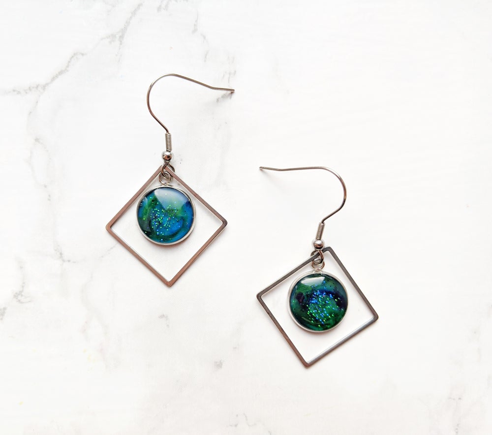Northern Lights Geometric Earrings 5 (Galaxy Sparkle Collection)