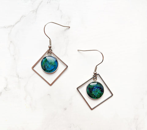 Northern Lights Geometric Earrings 5 (Galaxy Sparkle Collection)