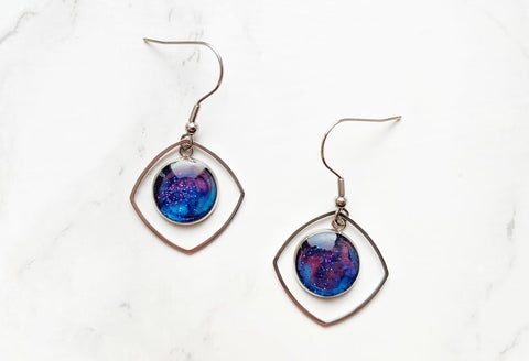 Galaxy Geometric Earrings 3 (Galaxy Sparkle Collection)