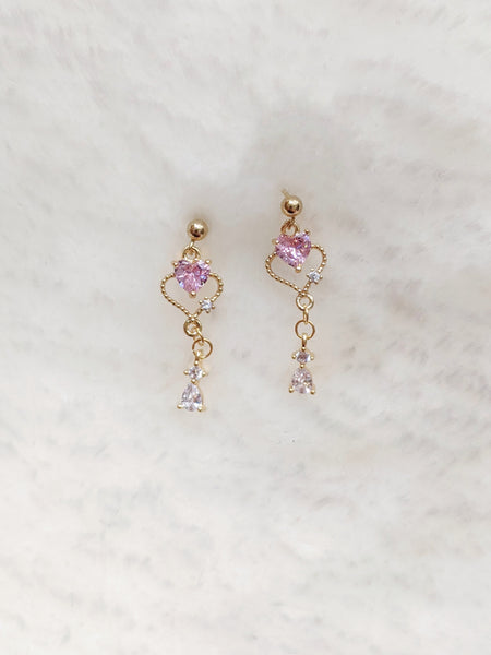 'Celine' Heart Earrings (Princess Collection)