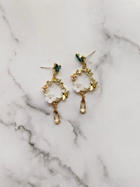 'Emily' Bee Honey Drop Earrings (Princess Collection)