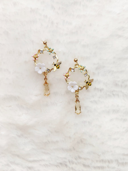 'Emily' Bee Honey Drop Earrings (Princess Collection)