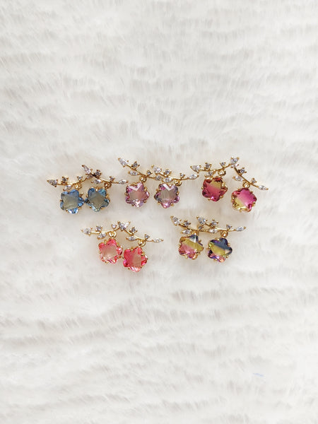 'Luna' Apple Earrings - Long Stem (Princess Collection)