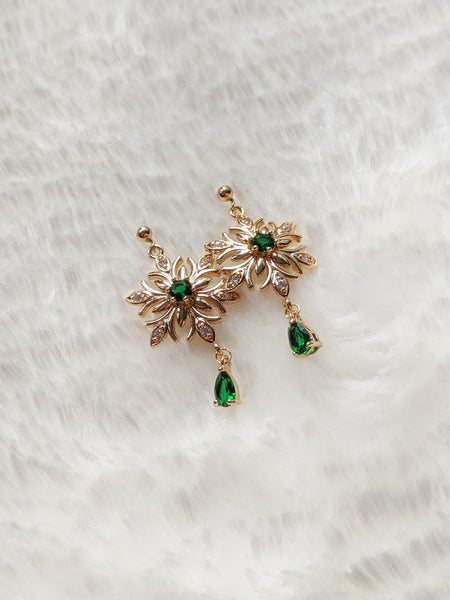 'Aubrey' Snowflake Earrings (Princess Collection)