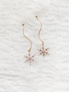 'Amber' Large Snowflake Earrings (Princess Collection)