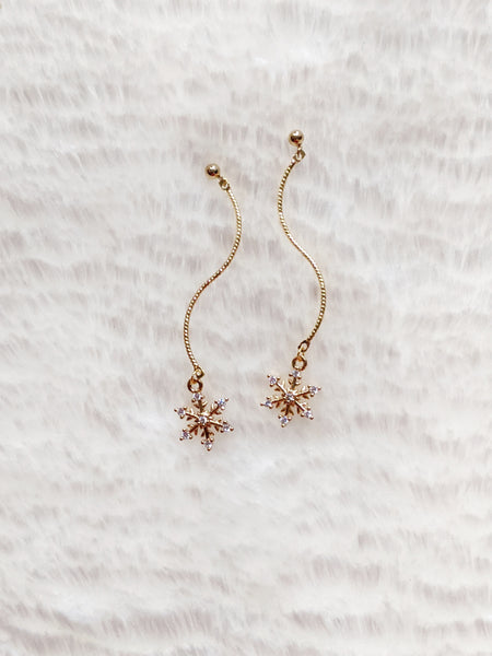 'Amber' Small Snowflake Earrings (Princess Collection)