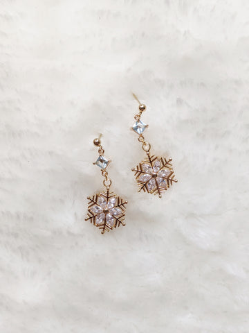 'Morgan' Flowery Snowflake Earrings (Princess Collection)