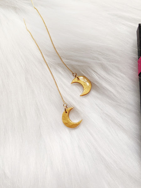 Golden Moons Threader Earrings (Fantasy Nights Collection)