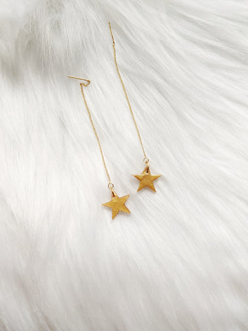 Golden Stars Threader Earrings (Fantasy Nights Collection)