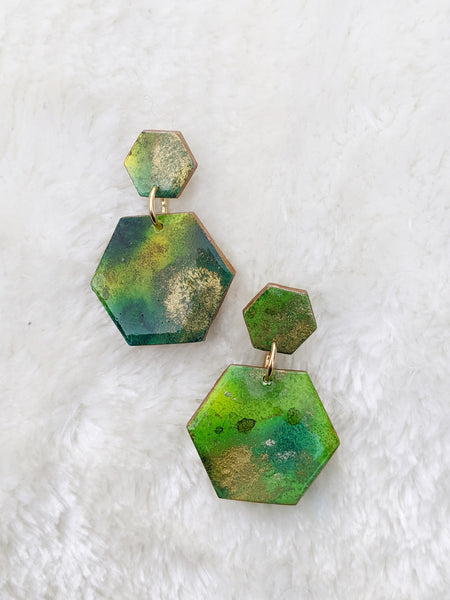Geometric Polymer Clay Earrings (Queen Collection)