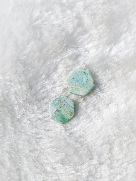 Geometric Polymer Clay Small Studs Earrings (Queen Collection)