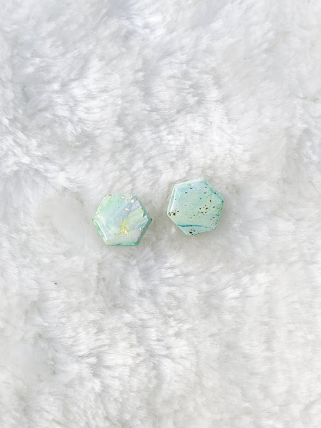 Geometric Polymer Clay Small Studs Earrings (Queen Collection)
