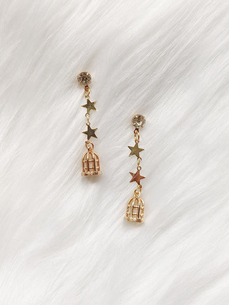 'Medea' Birdcage & Stars Earrings (Princess Collection)