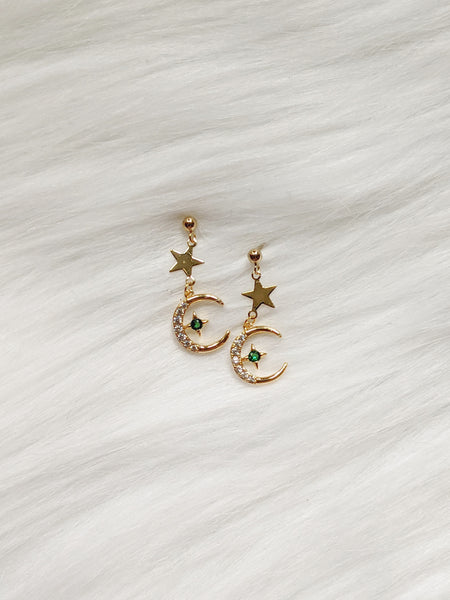 'Celeste' Moon Earrings (Princess Collection)