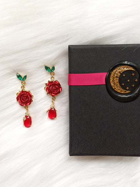 'Electra' Rose Earrings (Princess Collection)