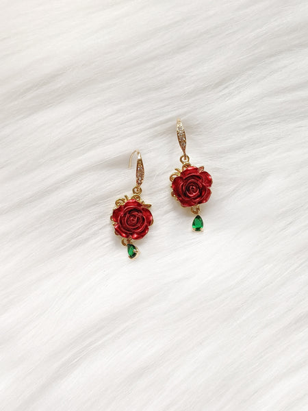'Danielle' Rose Earrings (Princess Collection)