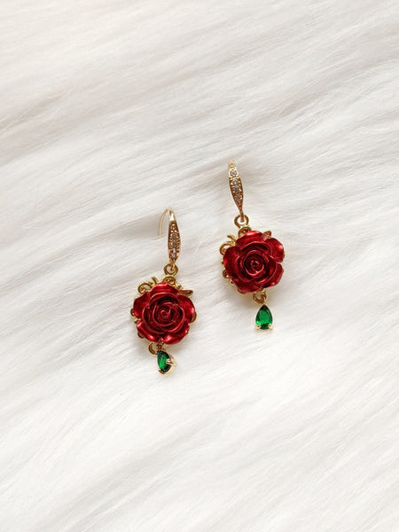 'Danielle' Rose Earrings (Princess Collection)