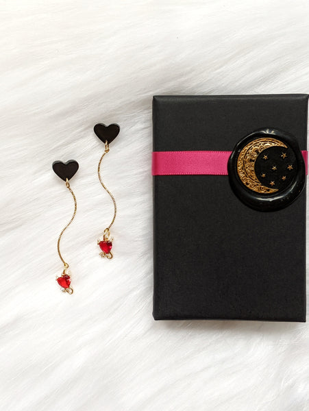 'Lilith' Heart Earrings (Princess Collection)