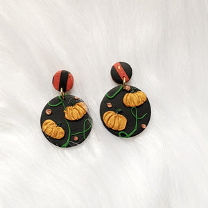 Gold Round Pumpkin Earrings (Queen Collection)