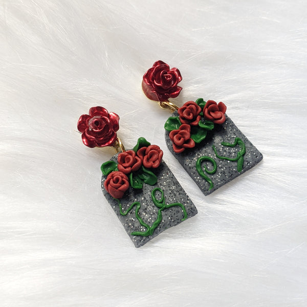 Roses Tombstone Earrings II (Queen Collection)