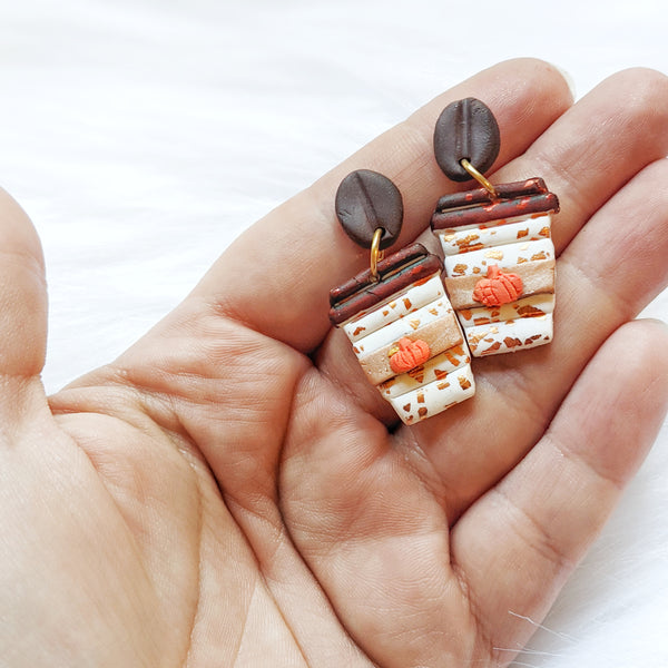 Pumpkin Spice Latte Earrings (Queen Collection)