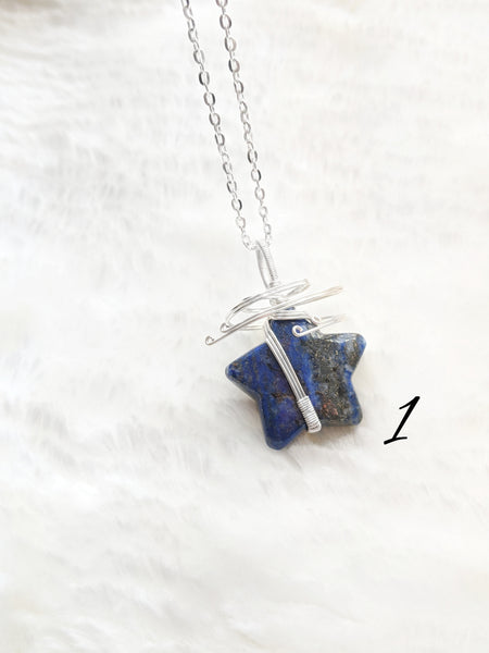 Spiral Star Pendant - Lapis Lazuli (Crystal Pendants Collection)