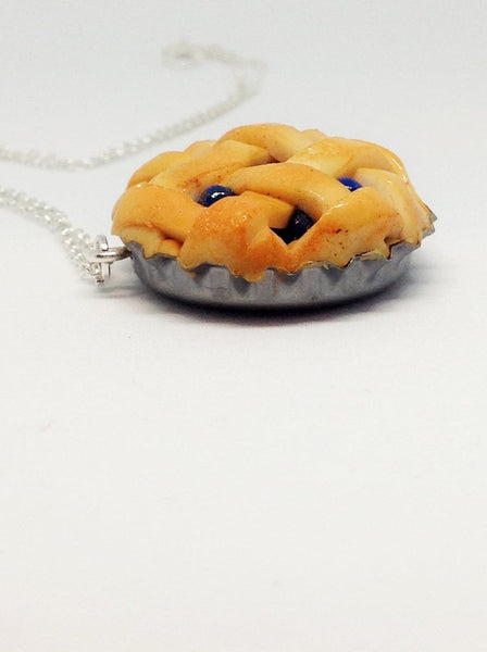 Blueberry Pie Pendant Necklace (Baked Goods Collection)