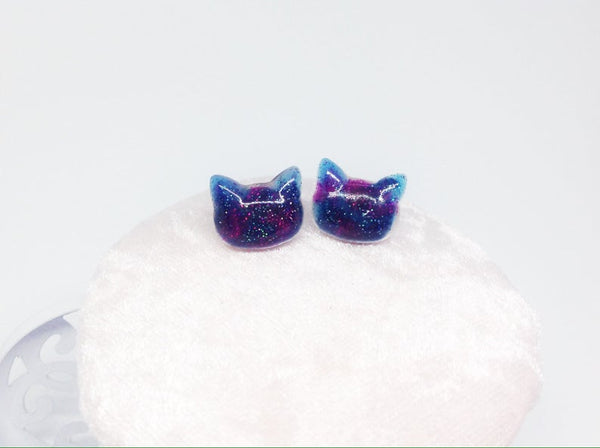 Galaxy Cat Earrings (Paws and Claws Collection)