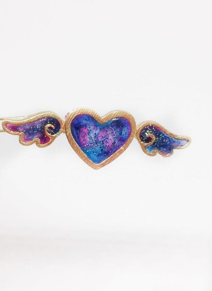 Galaxy Angel Heart Barrette (Galaxy Sparkle Collection)